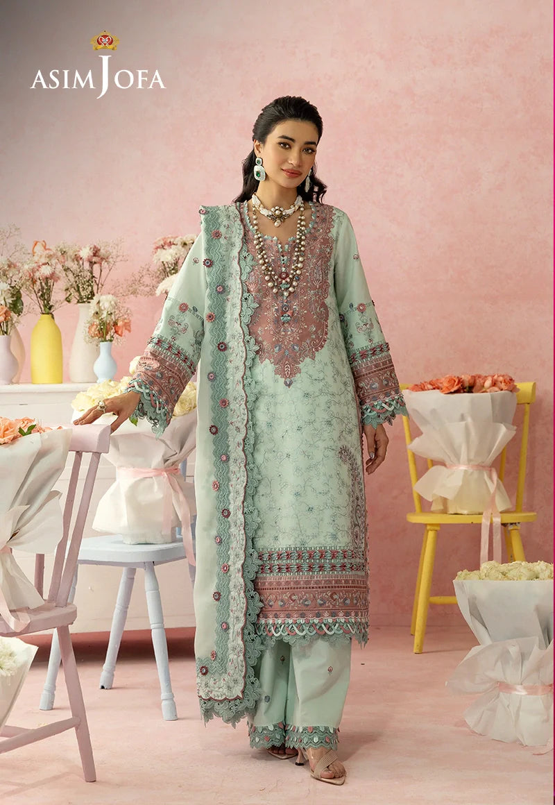 AJULW-08 Embroidered Lawn Stitched 3 Pcs