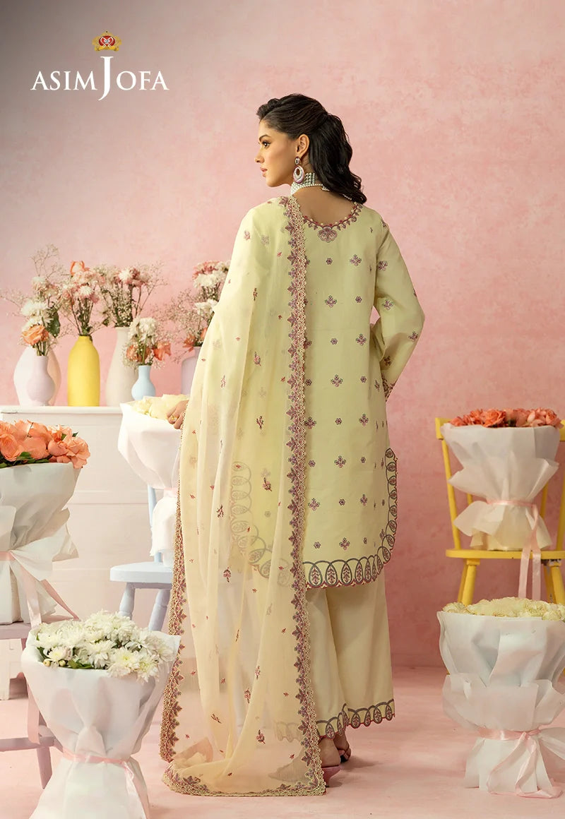 AJULW-09 Embroidered Lawn Stitched 3 Pcs