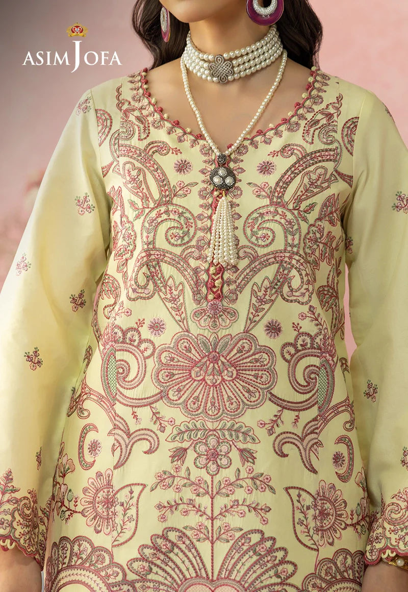 AJULW-09 Embroidered Lawn Stitched 3 Pcs