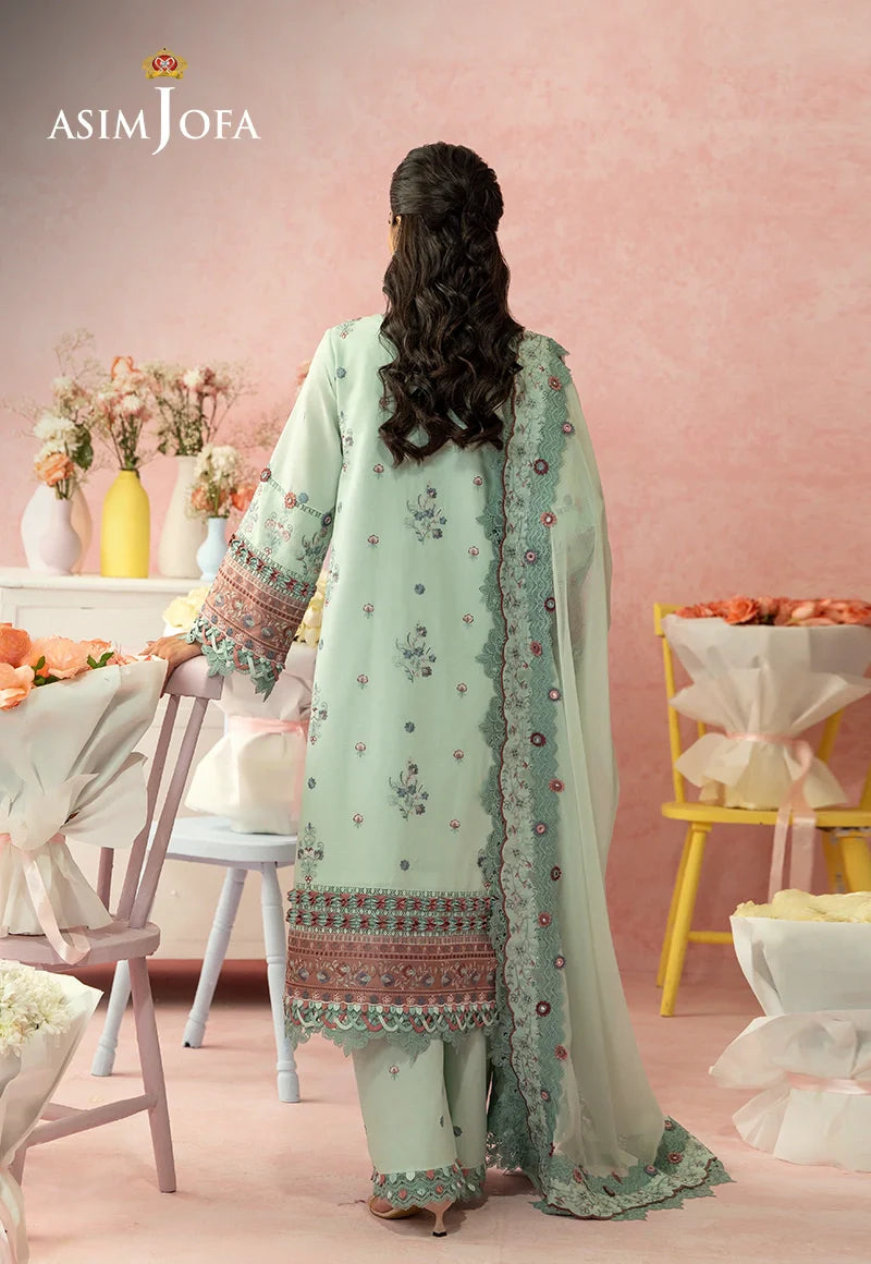 AJULW-08 Embroidered Lawn Stitched 3 Pcs