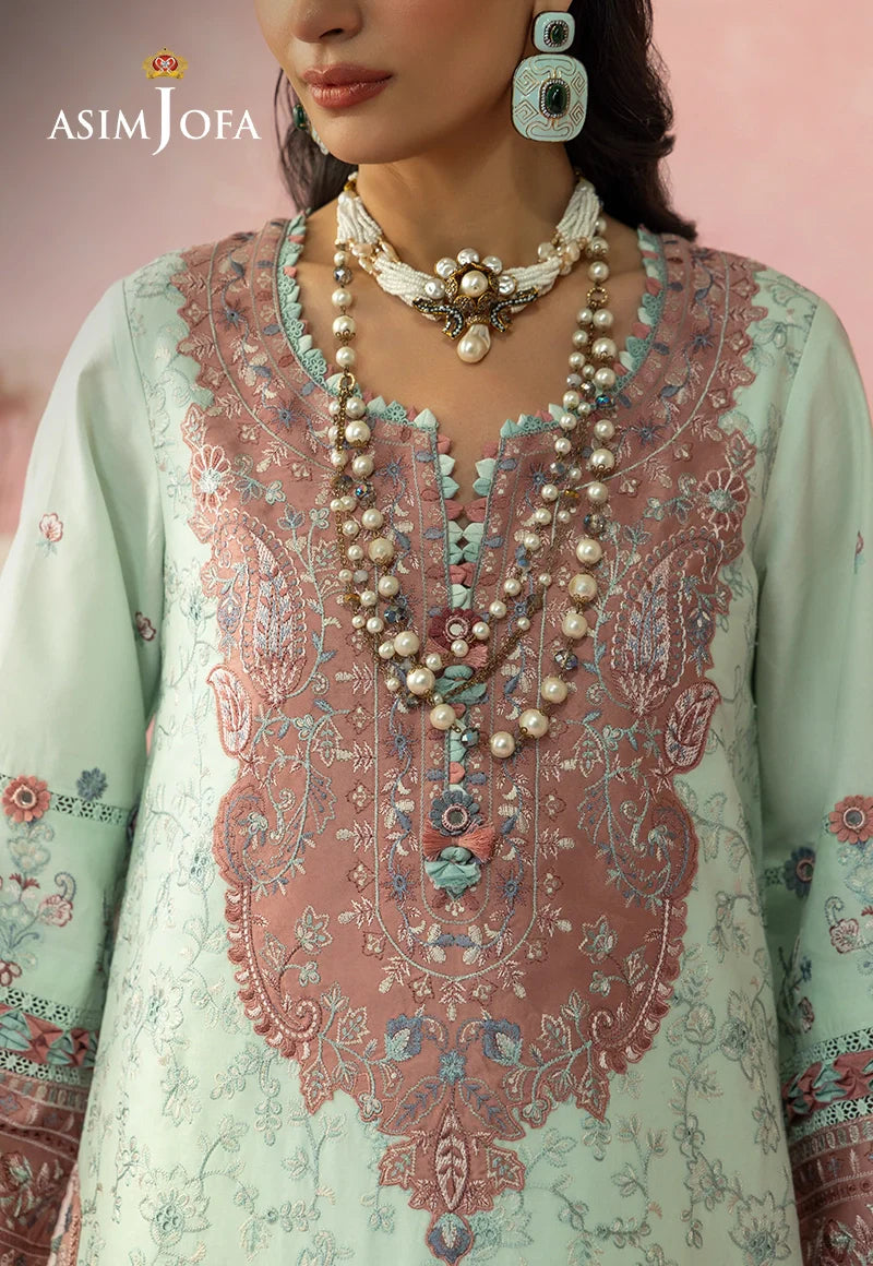 AJULW-08 Embroidered Lawn Stitched 3 Pcs