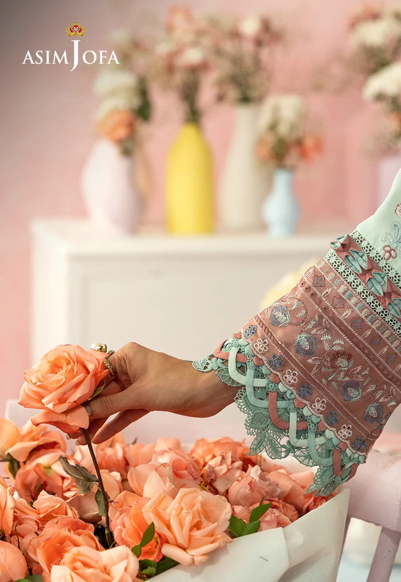 AJULW-08 Embroidered Lawn Stitched 3 Pcs