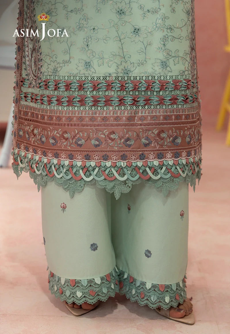 AJULW-08 Embroidered Lawn Stitched 3 Pcs