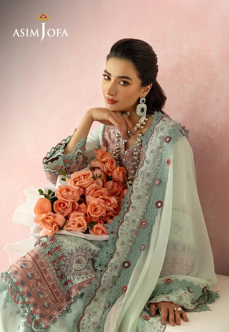AJULW-08 Embroidered Lawn Stitched 3 Pcs