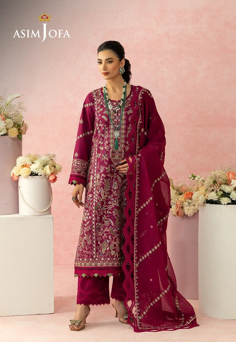 AJULW-02 Embroidered Lawn Stitched 3 Pcs