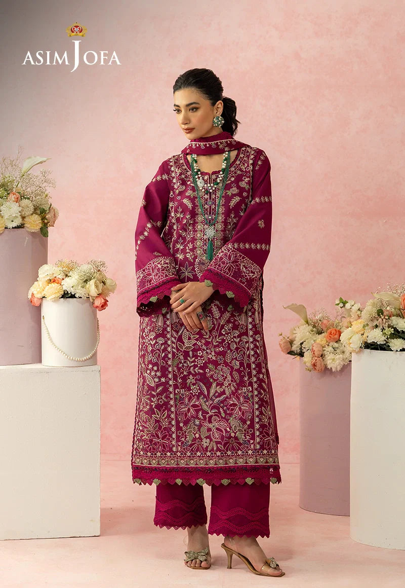 AJULW-02 Embroidered Lawn Stitched 3 Pcs