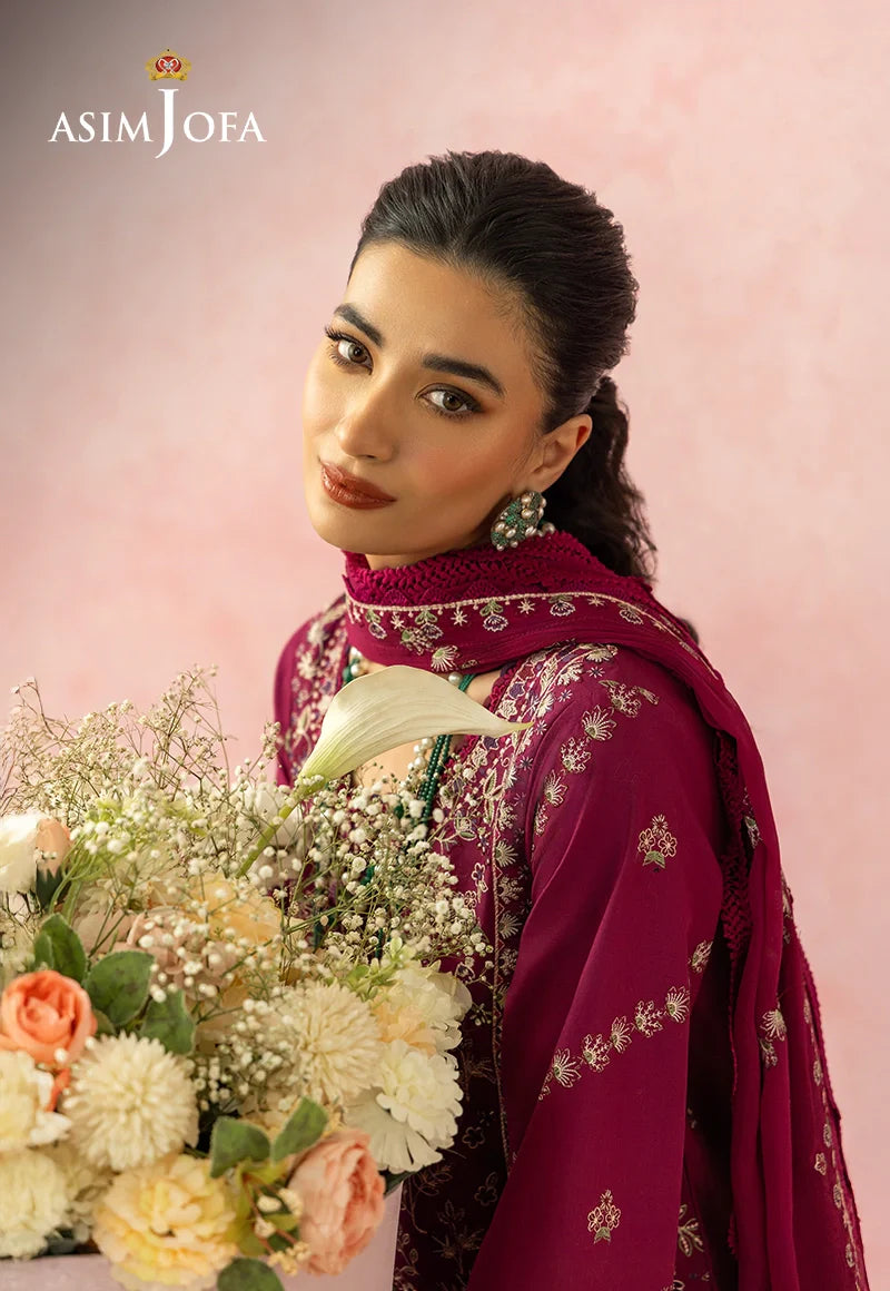 AJULW-02 Embroidered Lawn Stitched 3 Pcs