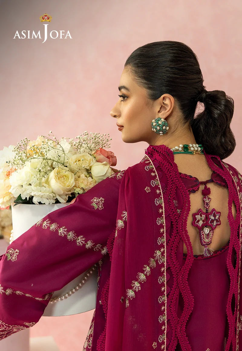 AJULW-02 Embroidered Lawn Stitched 3 Pcs