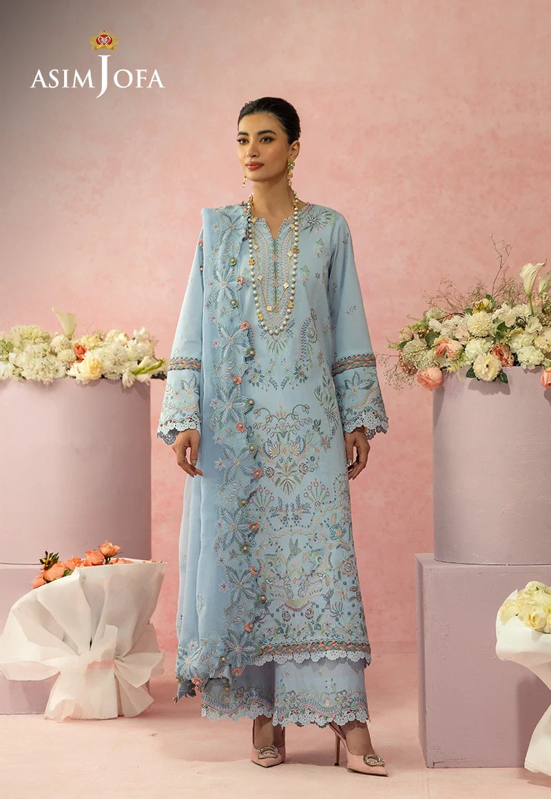 AJULW-10 Embroidered Lawn Stitched 3 Pcs