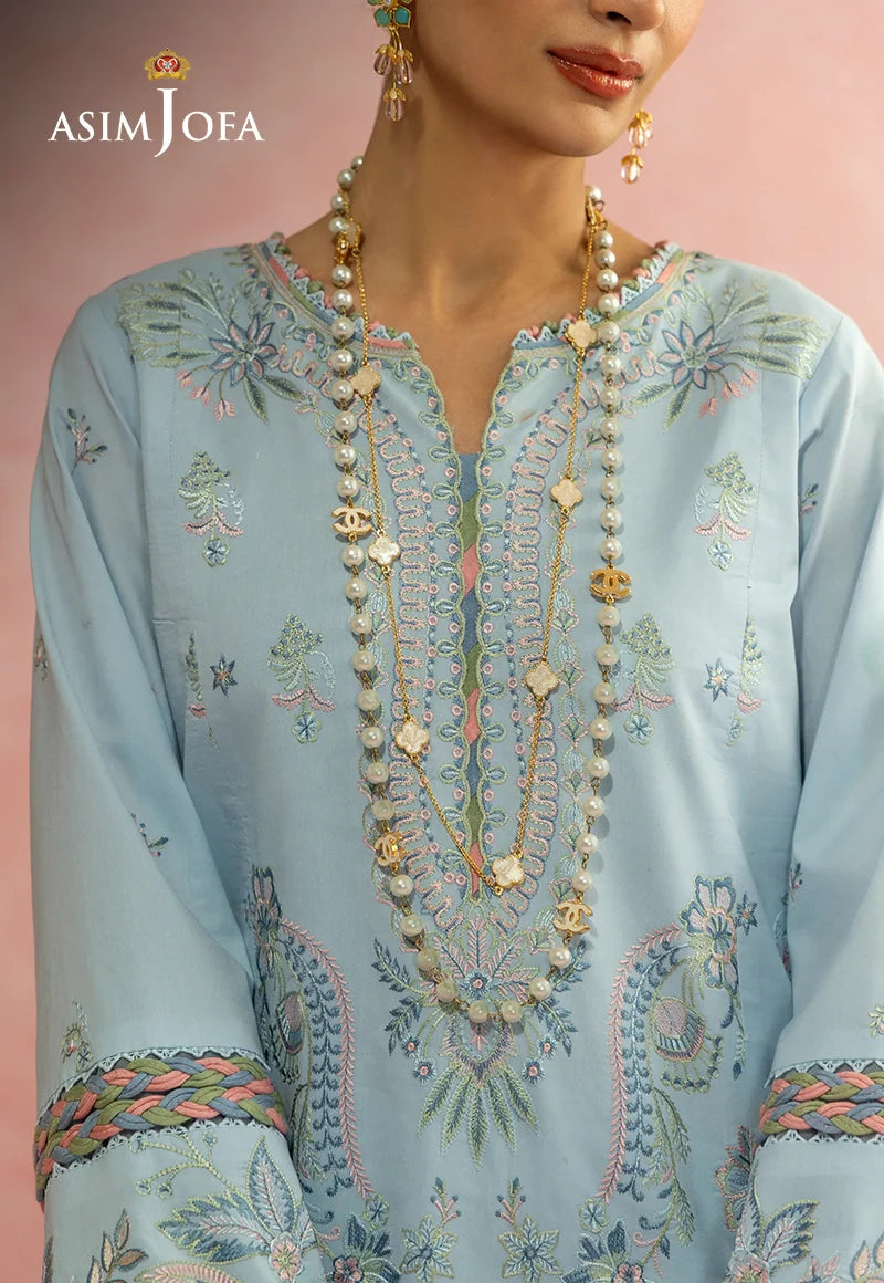 AJULW-10 Embroidered Lawn Stitched 3 Pcs