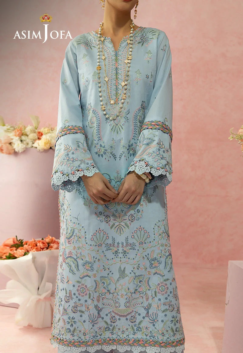 AJULW-10 Embroidered Lawn Stitched 3 Pcs