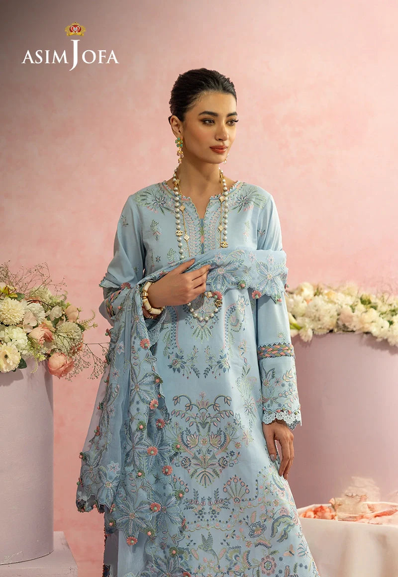 AJULW-10 Embroidered Lawn Stitched 3 Pcs