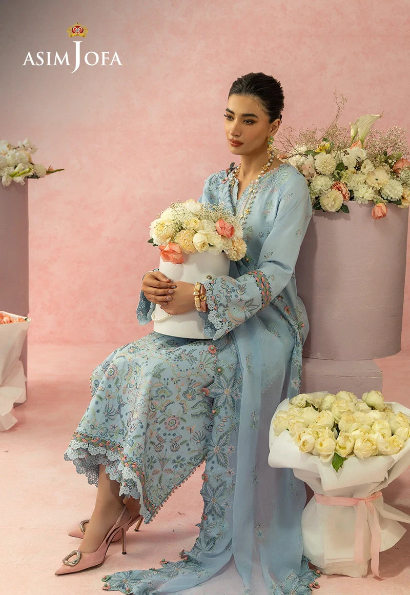 AJULW-10 Embroidered Lawn Stitched 3 Pcs