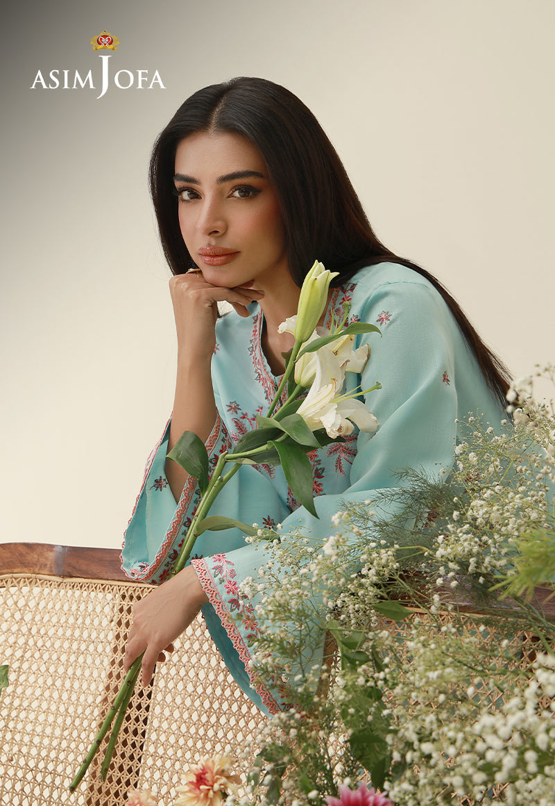 AJPB-306 Embroidered Raw Silk Stitched 2pcs