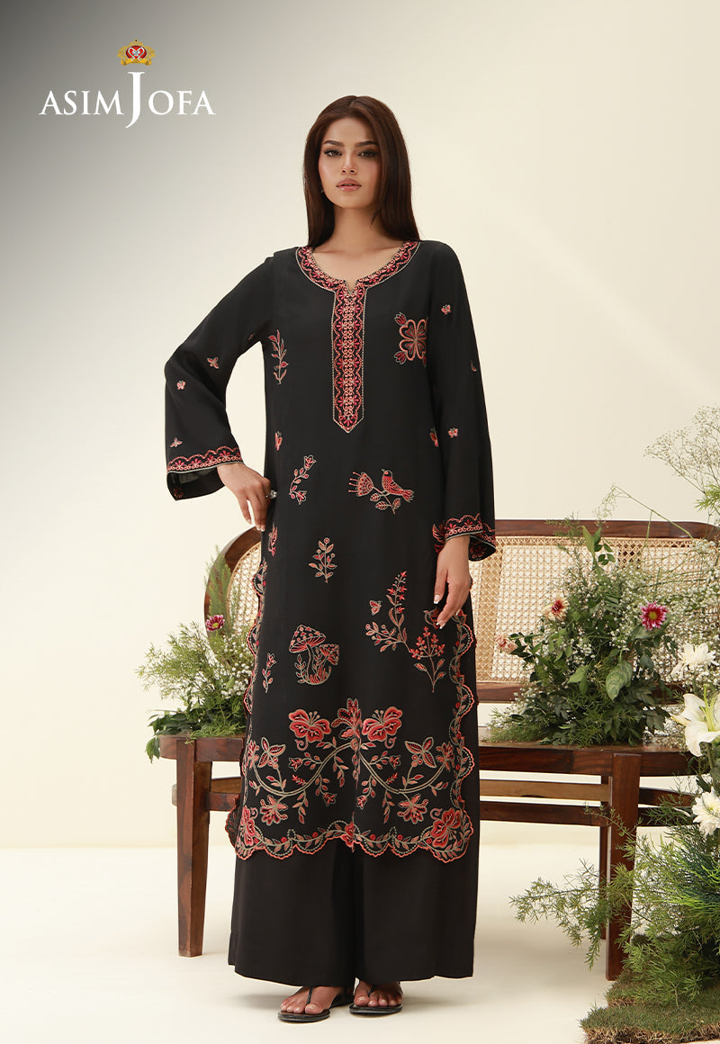 AJPB-267 Embroidered Raw Silk Stitched 2pcs