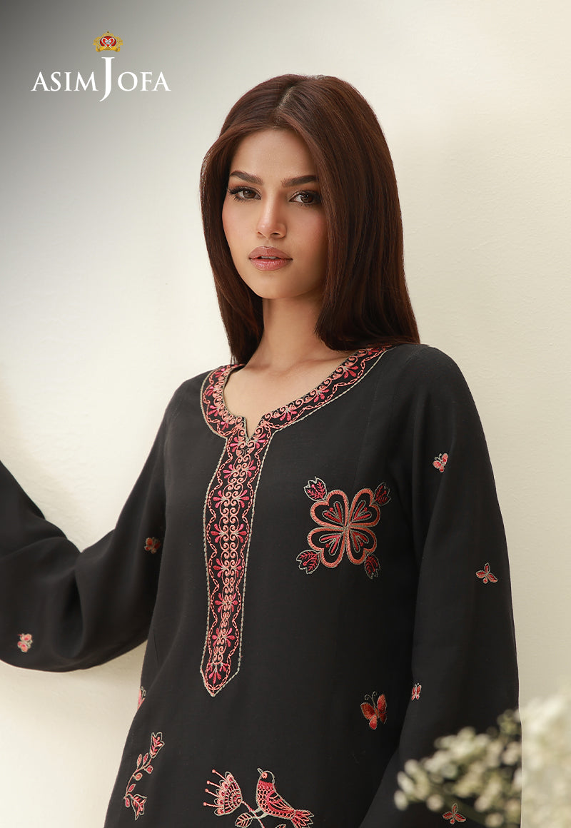 AJPB-267 Embroidered Raw Silk Stitched 2pcs