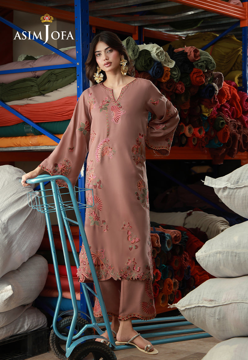 AJLPF-04 Embroidered Twisted Silk Stitched 2pcs