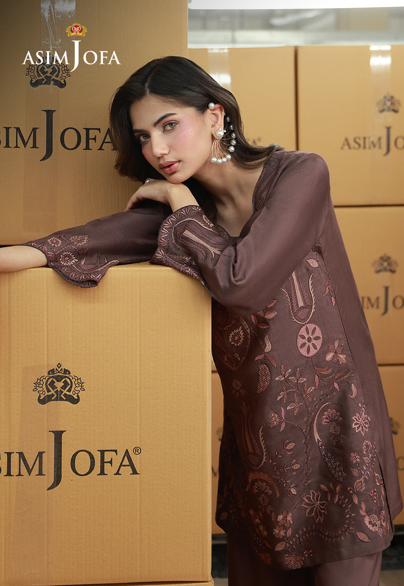 AJLPF-03 Embroidered Cotton Silk Stitched 2pcs