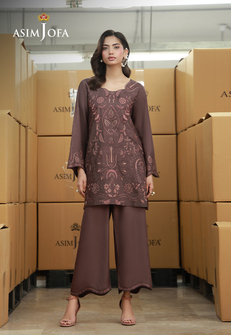 AJLPF-03 Embroidered Cotton Silk Stitched 2pcs