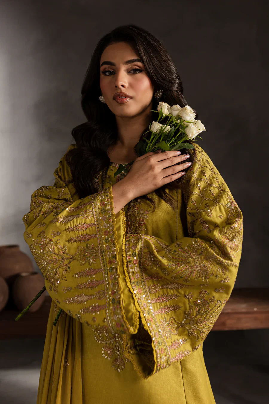 Mellow - 3 PC Embroidered Dress