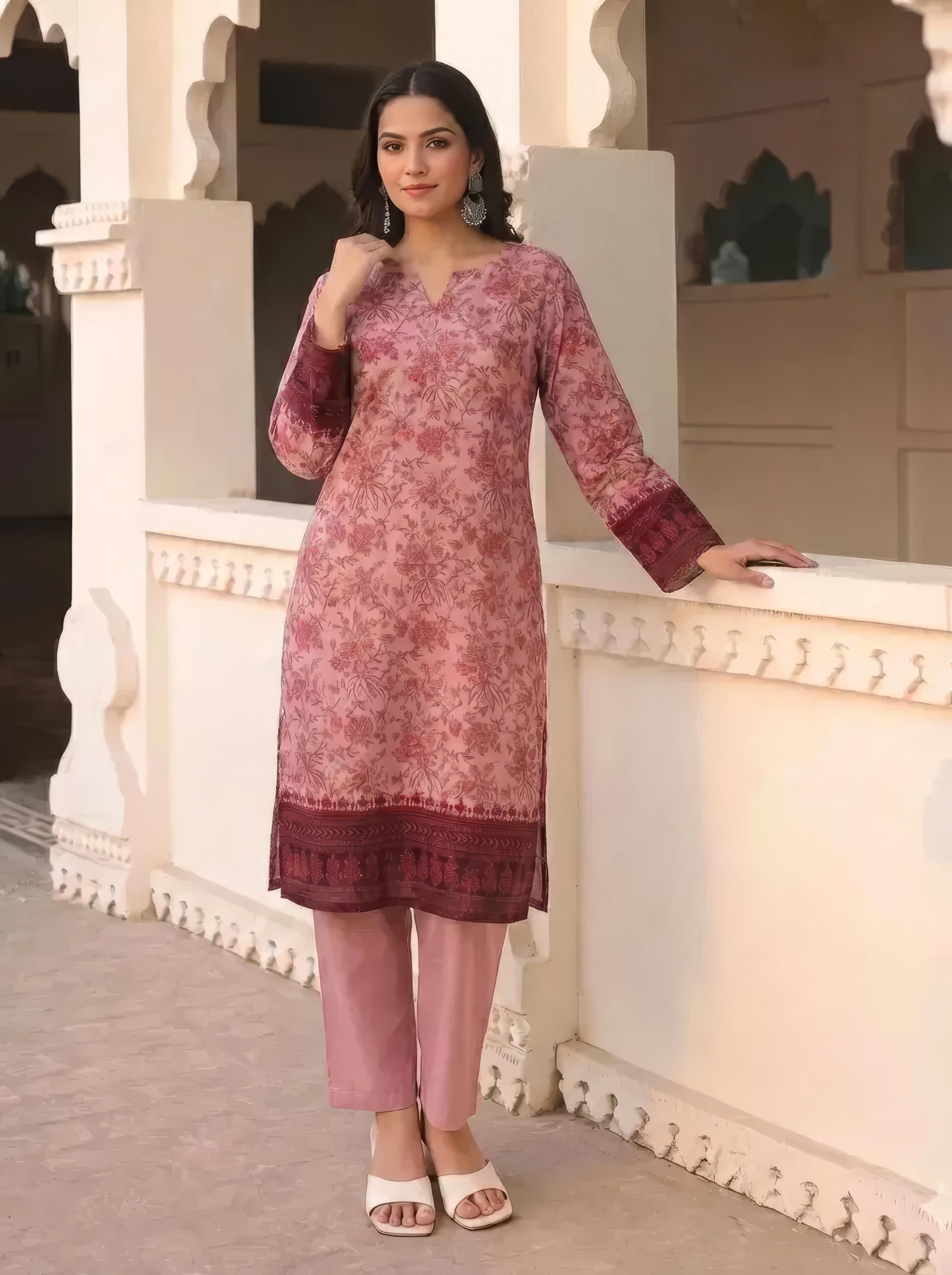 AJSO-344 Unstitched 2 Pcs Shirt Trouser