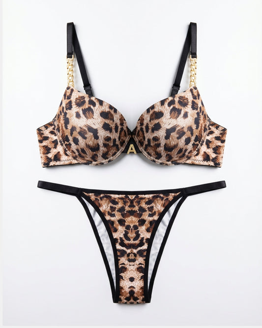 Padded Bra Set - Luxe Lift - Leopard