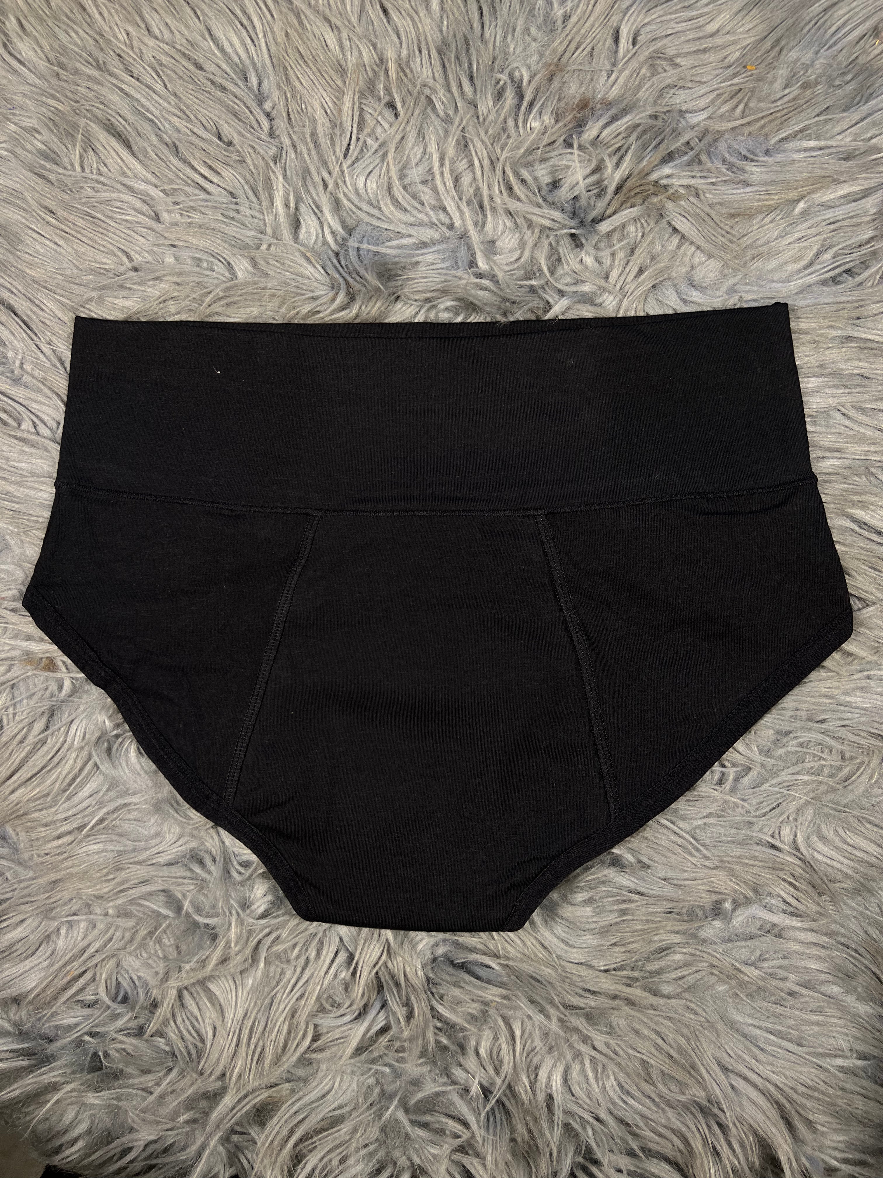 5 Layered High Waisted Period Panty for Super High Flow - Black