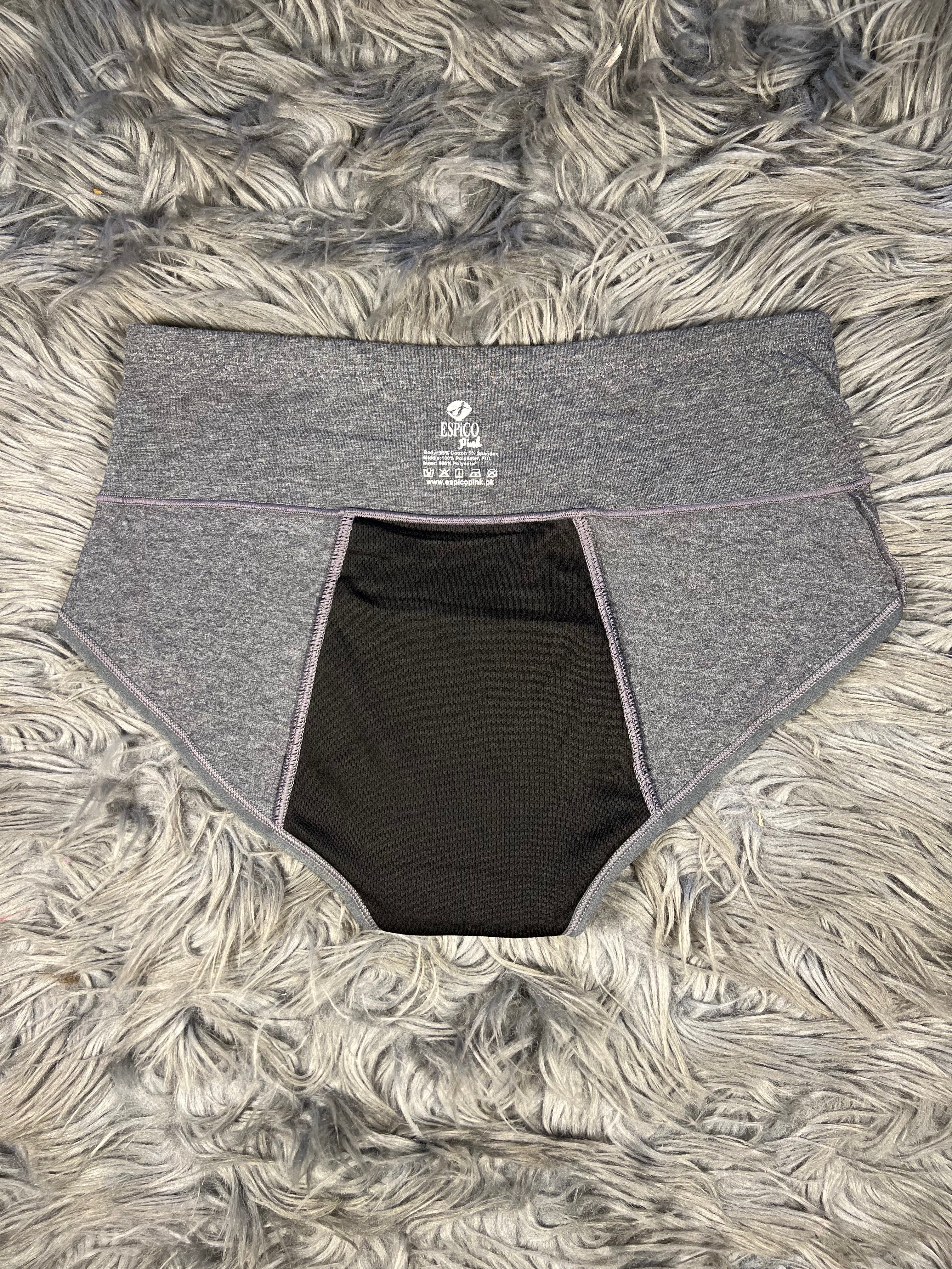 5 Layered High Waisted Period Panty for Super High Flow - Black