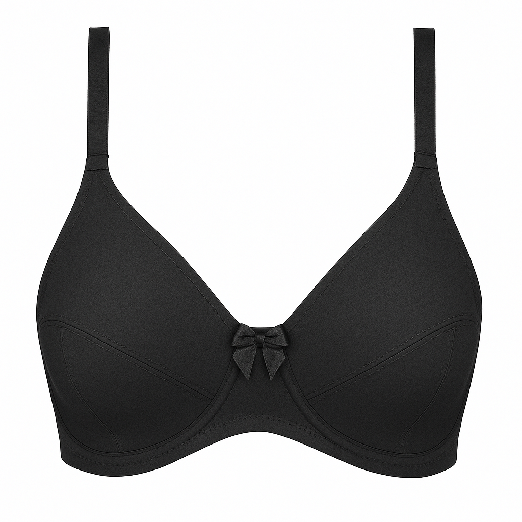 Black Curvy Quattro Support Double Layered Bra