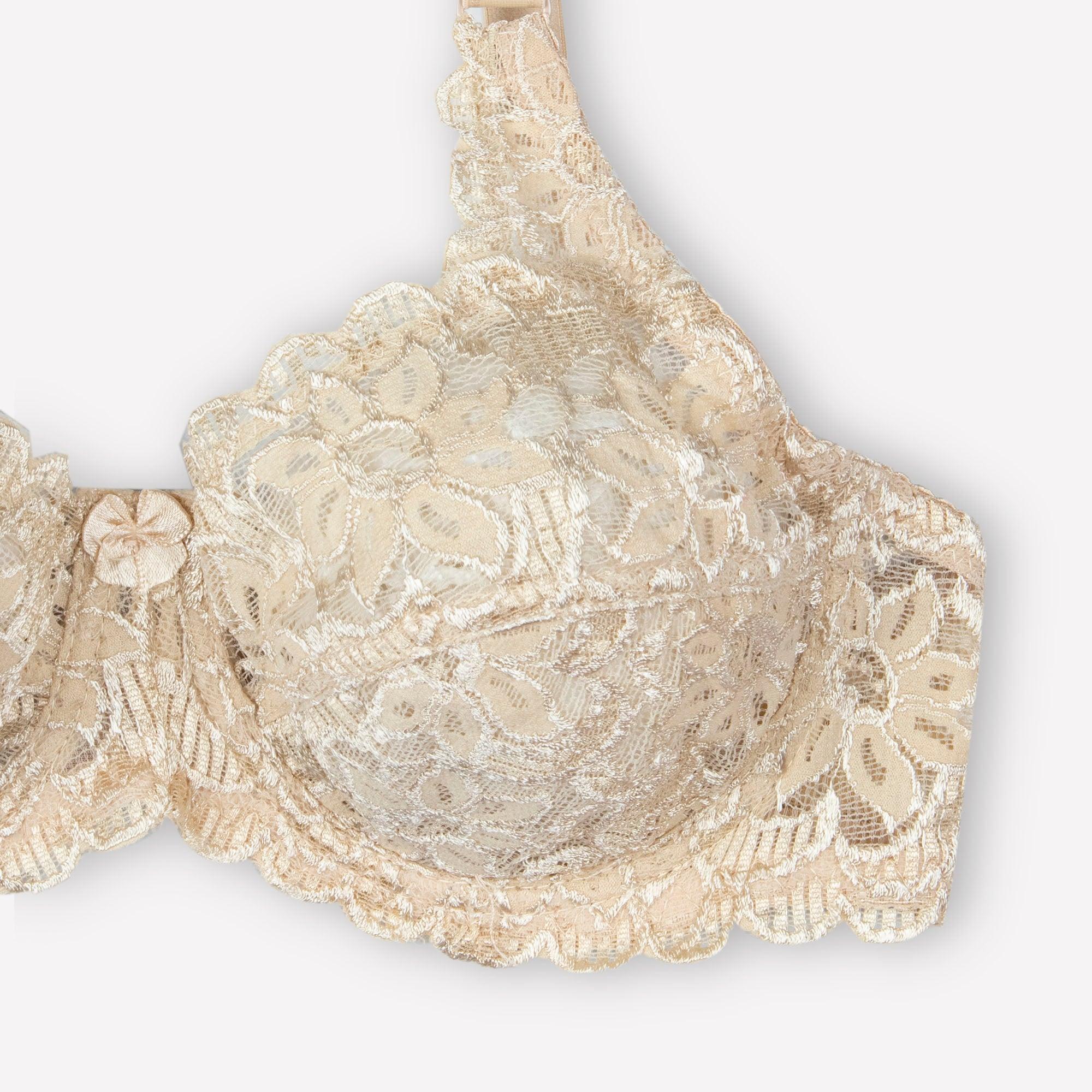 Purple Blossom - Non Padded Lace Bra