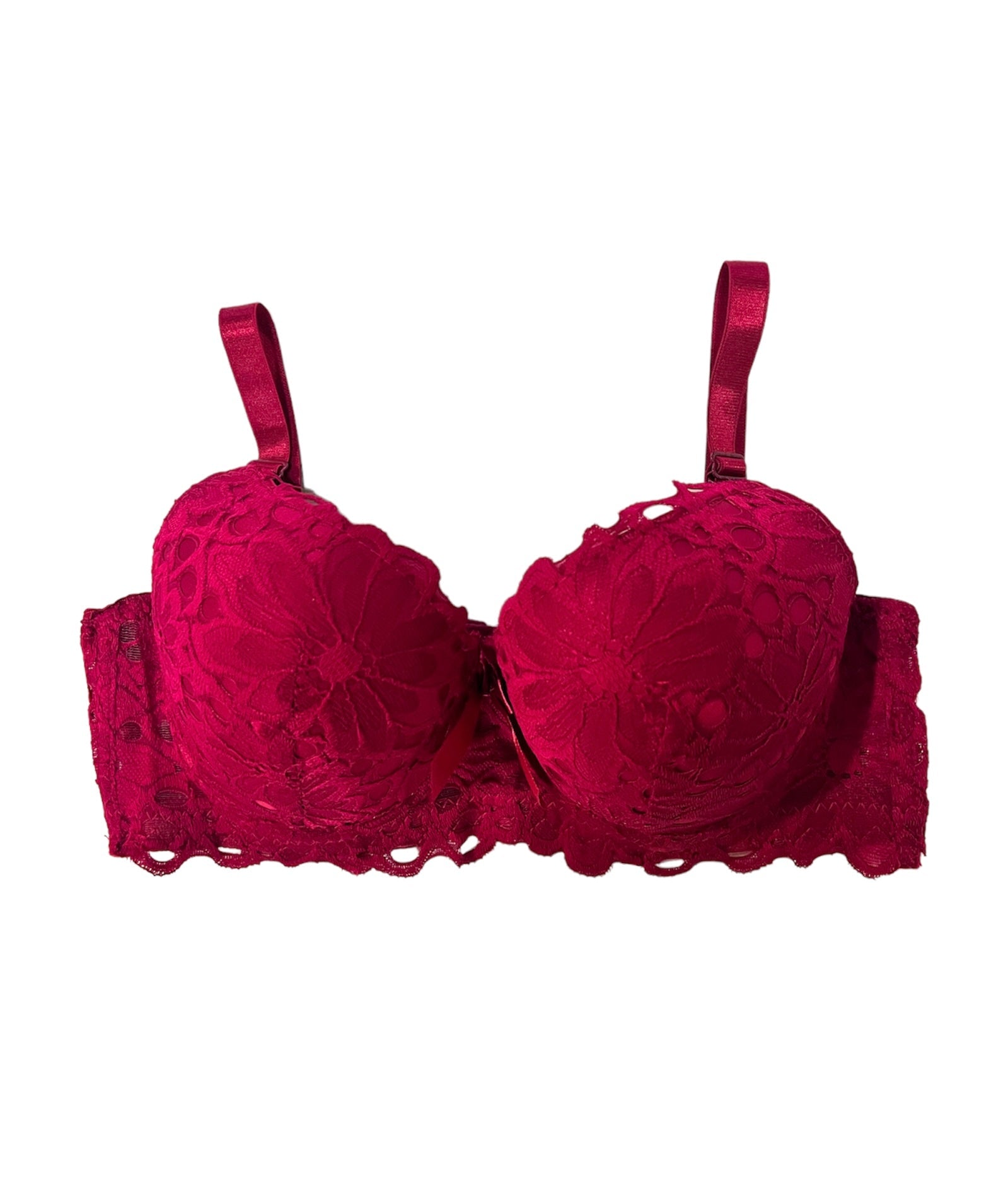 Tea Pink Floral Lacy Padded Bra