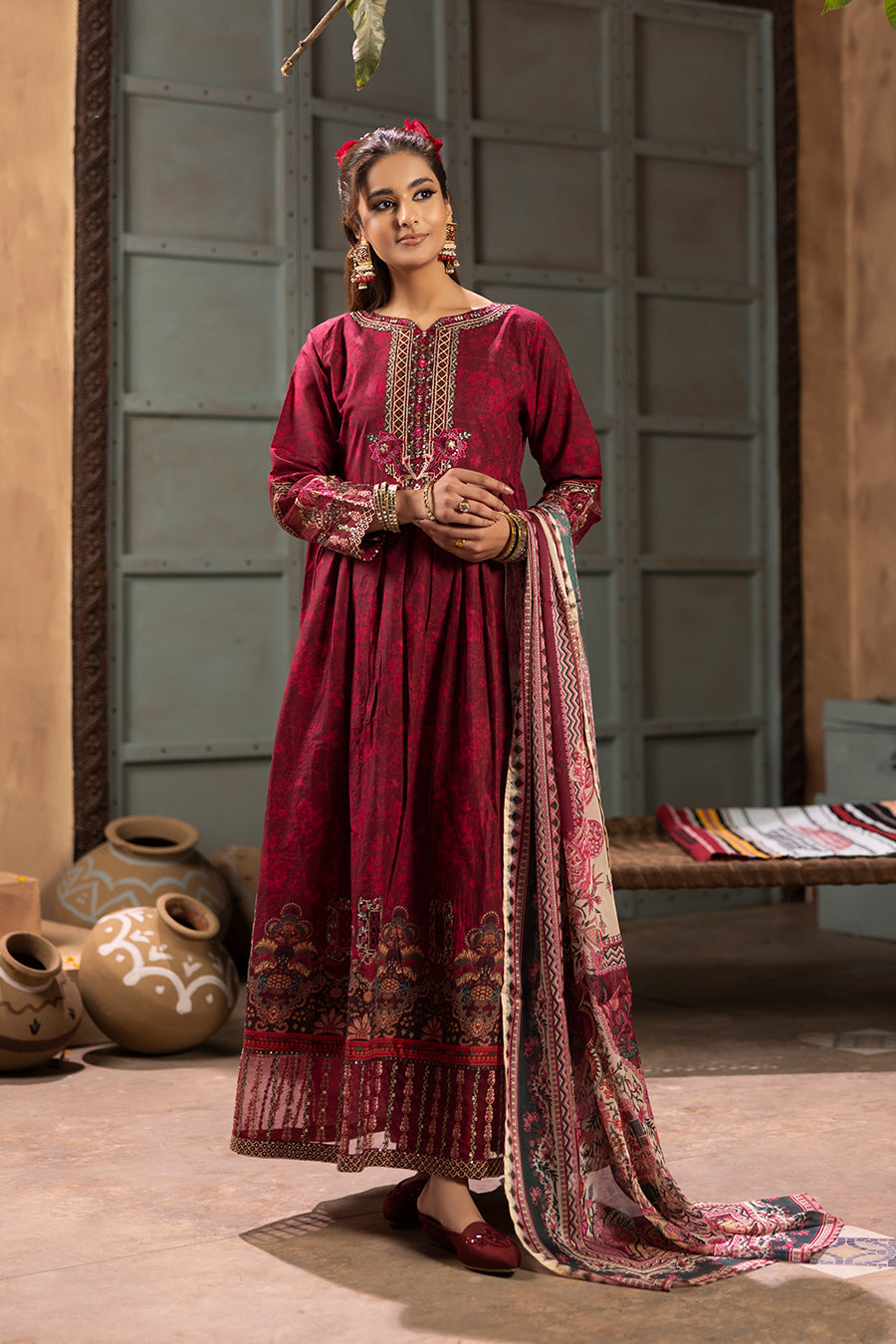 Inara - Cotton Cambric Frock (3PC)